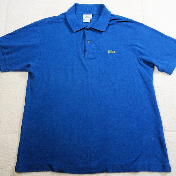 Lacoste Devanlay Blue Polo Shirt Size 5 or Large - Picture 1 of 4
